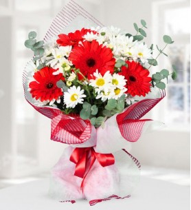 Papatya ve Gerbera Buketi